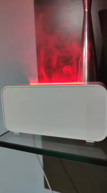 Flame Aroma Diffuser &amp; Humidifier – 7 Color LED Fire Effect Mist